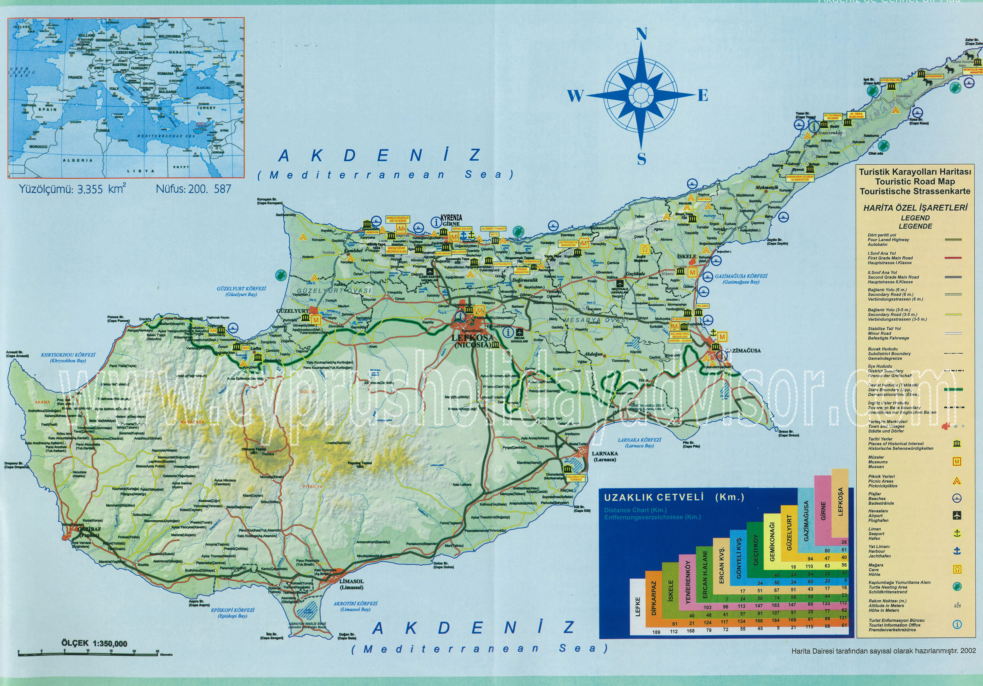 cipar karta europe CIPAR Karta Cipra – Autokarta – Zemljovid | Gorila cipar karta europe